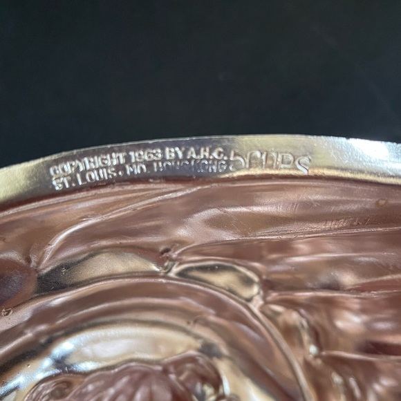 vintage copper jello mold, Thanksgiving cornucopia - Picture 7 of 9